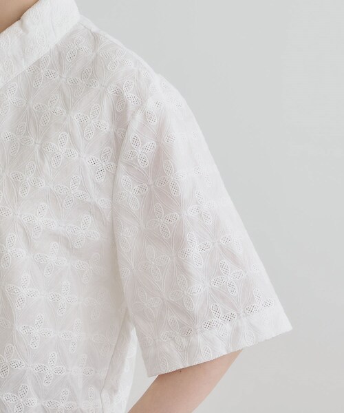 grove(グローブ)の「刺繍レースショートジャケット(テーラードジャケット・レディース・ブラック/オフホワイト・03/02/01/04/05)」の14枚目の写真