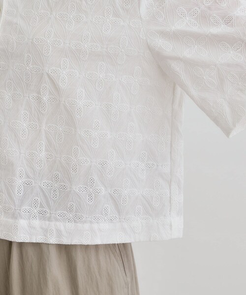grove(グローブ)の「刺繍レースショートジャケット(テーラードジャケット・レディース・ブラック/オフホワイト・03/02/01/04/05)」の11枚目の写真