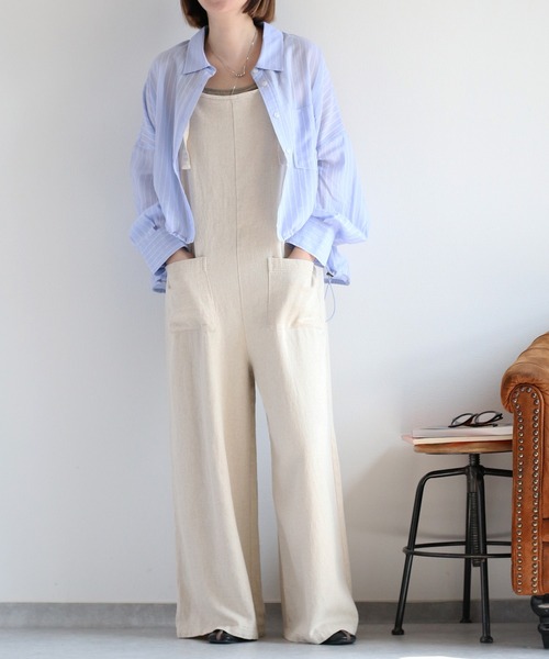 marimo♪　リネンサロペット 再販売【tomomiさんコラボ】リネンデニムサロペット