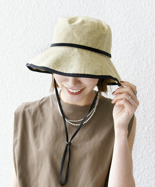 SHIPS any(シップス エニィ)の「SHIPS any: ループ付き パイピング ハット(ハット・レディース・ベージュ/キャメル・ONE SIZE)」の2枚目の写真