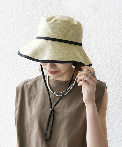 SHIPS any(シップス エニィ)の「SHIPS any: ループ付き パイピング ハット(ハット・レディース・ベージュ/キャメル・ONE SIZE)」の4枚目の写真