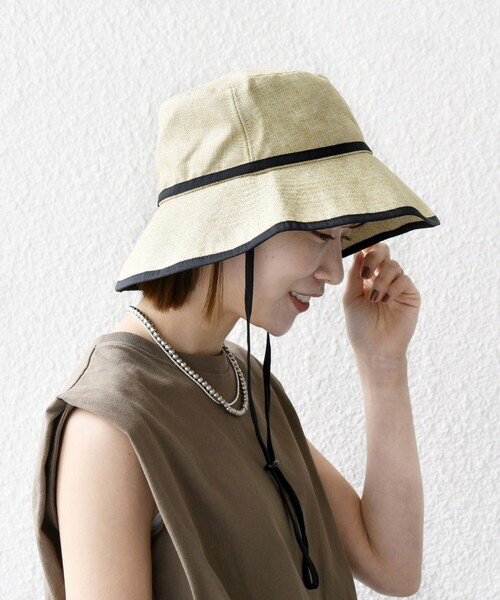 SHIPS any(シップス エニィ)の「SHIPS any: ループ付き パイピング ハット(ハット・レディース・ベージュ/キャメル・ONE SIZE)」の5枚目の写真