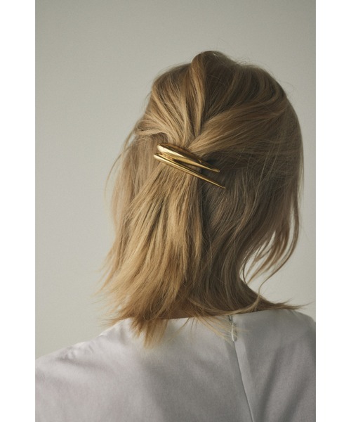 RIM.ARK Brass hair clip set tops 白 バレッタ付 Brass hair clip set tops ブラースヘアークリップセット