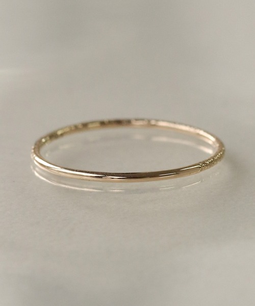 NOIR DE POUPEE（ノワールドプーペ）の「K10 layer ring 梨地（リング・レディース・ゴールド・#7/#9/#11/#13/#15）」の7枚目の写真