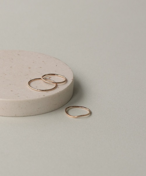 K10 layer ring 梨地（リング）｜NOIR DE POUPEE（ノワールドプーペ