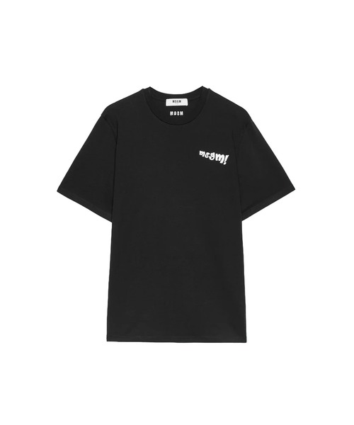 MSGM(エムエスジーエム)の「MSGM! 刺繍ロゴTシャツ(Tシャツ/カットソー・メンズ・ブラック/オフホワイト・S/M/L/XS)」の1枚目の写真