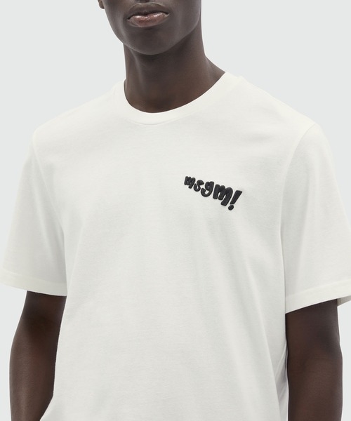 MSGM(エムエスジーエム)の「MSGM! 刺繍ロゴTシャツ(Tシャツ/カットソー・メンズ・ブラック/オフホワイト・S/M/L/XS)」の6枚目の写真