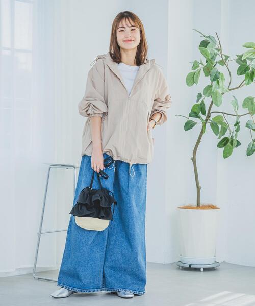 ITS'DEMO（イッツデモ）の「雑材フリルコンビ巾着ショルダー（ショルダーバッグ・レディース・グレー/カーキ/ブラック・00）」の20枚目の写真