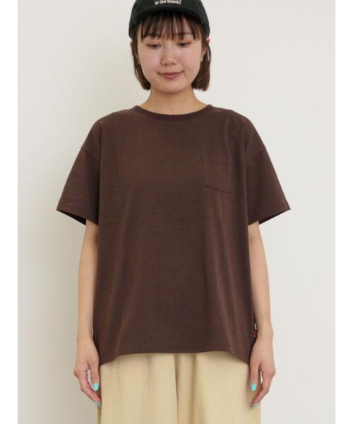 Samansa Mos2(サマンサ モスモス)の「【USAコットン】Tシャツ(Tシャツ/カットソー・レディース・サックスブルー/ブラック/オフホワイト/グリーン/ピンク/ダークブラウン・F)」の15枚目の写真