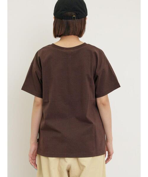 Samansa Mos2(サマンサ モスモス)の「【USAコットン】Tシャツ(Tシャツ/カットソー・レディース・サックスブルー/ブラック/オフホワイト/グリーン/ピンク/ダークブラウン・F)」の17枚目の写真