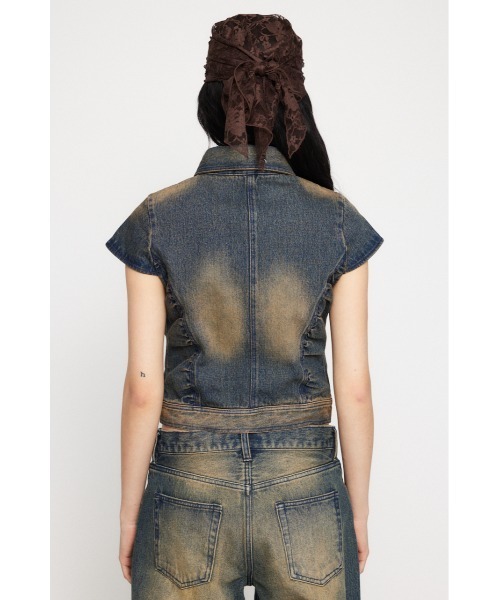 LAGUA GEM(ラグアジェム)の「POINT WASH COMPACT トップス(シャツ/ブラウス・レディース・ブラック/ブルー・FREE)」の12枚目の写真