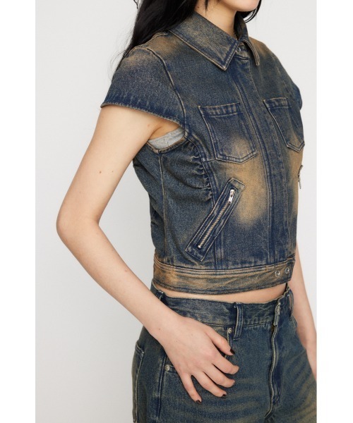 LAGUA GEM(ラグアジェム)の「POINT WASH COMPACT トップス(シャツ/ブラウス・レディース・ブラック/ブルー・FREE)」の13枚目の写真