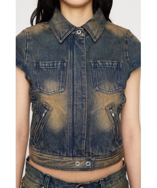 LAGUA GEM(ラグアジェム)の「POINT WASH COMPACT トップス(シャツ/ブラウス・レディース・ブラック/ブルー・FREE)」の14枚目の写真