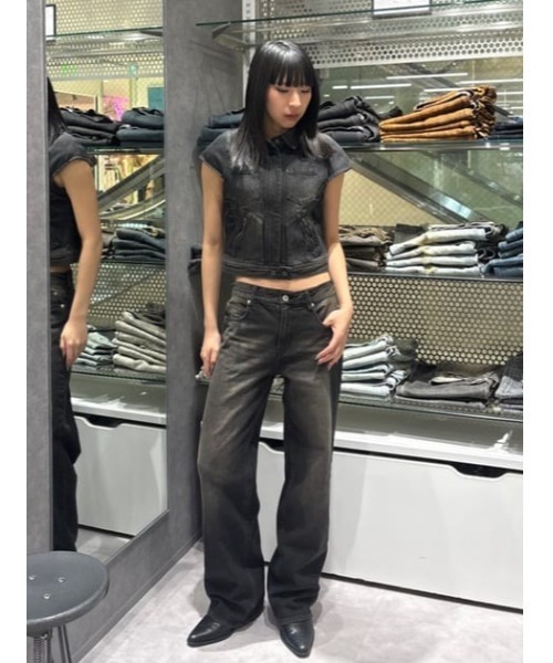 LAGUA GEM(ラグアジェム)の「POINT WASH COMPACT トップス(シャツ/ブラウス・レディース・ブラック/ブルー・FREE)」の19枚目の写真