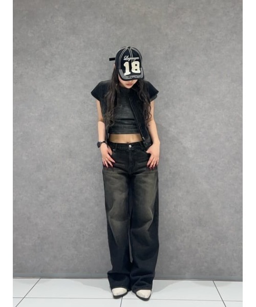 LAGUA GEM(ラグアジェム)の「POINT WASH COMPACT トップス(シャツ/ブラウス・レディース・ブラック/ブルー・FREE)」の21枚目の写真