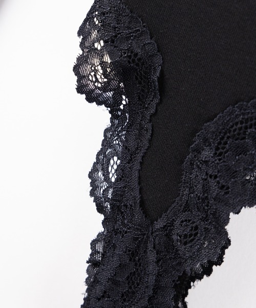 me+em select（ミームセレクト）の「【 ３color 】カットアウトレースポイントボディスーツトップス ／cutout lace point bodysuit tops（Tシャツ/カットソー・レディース・ブラック/ホワイト/ピンク・FREE）」の21枚目の写真