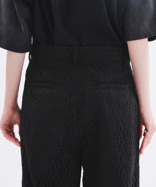 selle glant（セレグランテ）の「CODE LACE WIDE SLACKS PANTS/コードレースワイドスラックスパンツ（スラックス・メンズ・ブラック/ネイビー・LARGE/SMALL/MEDIUM）」の10枚目の写真