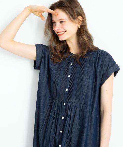 URBAN RESEARCH Sonny Label（アーバンリサーチサニーレーベル）の「デニムピンタックヨークフレンチワンピース（ワンピース・レディース・インディゴブルー/ライトインディゴブルー・FREE）」の5枚目の写真