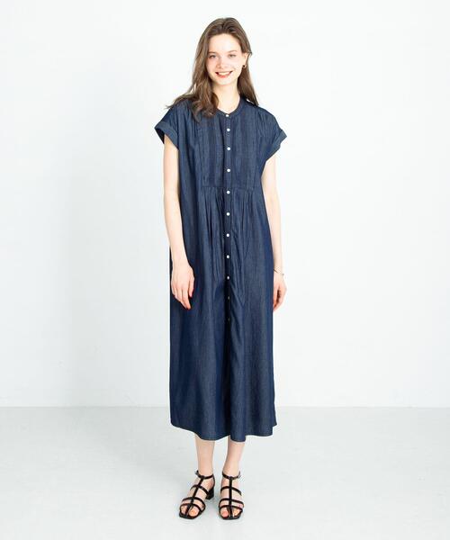 URBAN RESEARCH Sonny Label（アーバンリサーチサニーレーベル）の「デニムピンタックヨークフレンチワンピース（ワンピース・レディース・インディゴブルー/ライトインディゴブルー・FREE）」の19枚目の写真