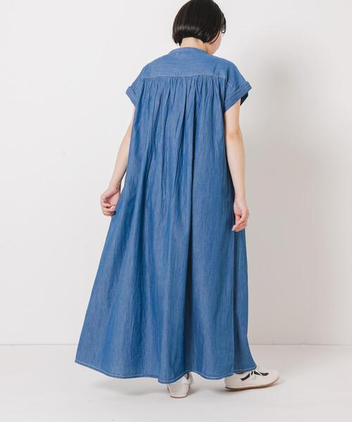 URBAN RESEARCH Sonny Label（アーバンリサーチサニーレーベル）の「デニムピンタックヨークフレンチワンピース（ワンピース・レディース・インディゴブルー/ライトインディゴブルー・FREE）」の8枚目の写真