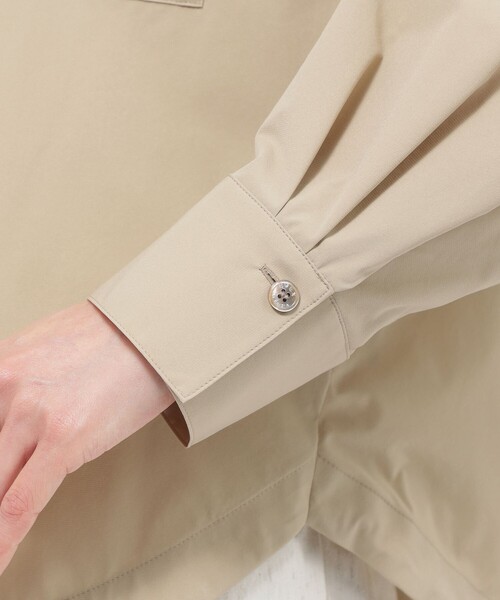 EVEX by KRIZIA（エヴェックスバイクリツィア）の「【防しわ】【UV対策】【ウォッシャブル】テックスブリッドシャツジャケット（テーラードジャケット・レディース・ベージュ/ブラック・40）」の12枚目の写真