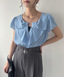 【WEB限定】【2WAY】リボンモチーフフリルブラウス