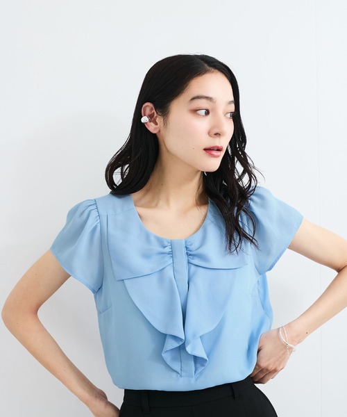 ヴィヴィアン　トップス　フリルリボン 華やぎトップスNo.1／着映えリボンモチーフフリルブラウス【WEB