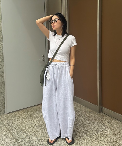 STELLA FISH(ステラフィッシュ)の「Wide Sweat Pants(スウェットパンツ・レディース・グレー・FREE)」の8枚目の写真