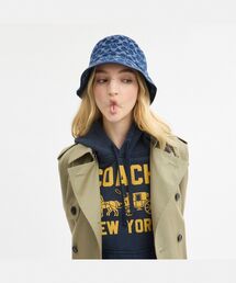 COACH（コーチ）の「シグネチャー デニム バケット ハット（ハット