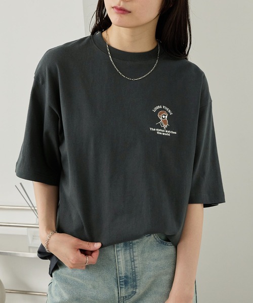 XLARGE バックグラフィック 半袖Tシャツ 胸元ワンポイント刺繍 ワンポイントデザイン刺繍 アソート オーバーサイズ半袖Tシャツ