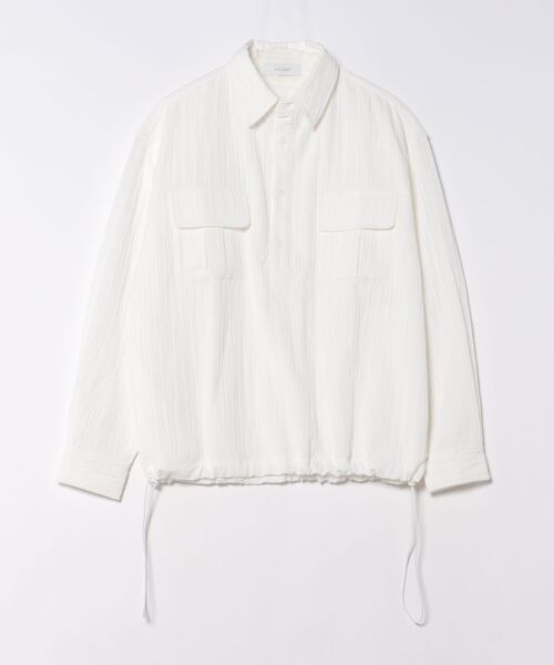+CLOSET(プラスクローゼット)の「クリンクル加工ドロストプルシャツ(シャツ/ブラウス・メンズ・グリーン/ホワイト/ブラック・X-LARGE/LARGE/MEDIUM)」の8枚目の写真