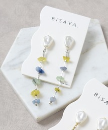 BiSAYA/天然石×チェーン/ピアス