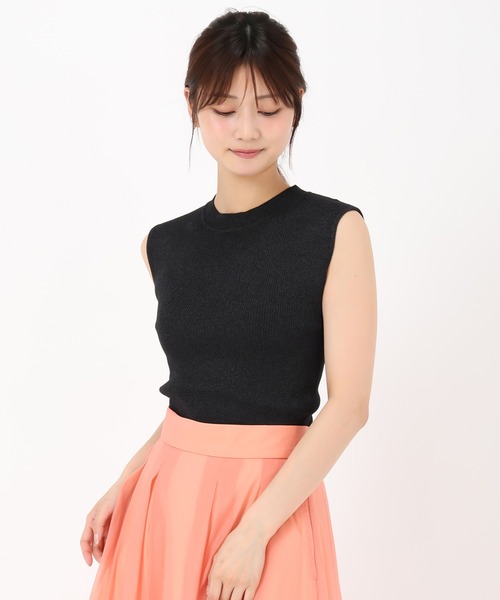 MISCH MASCH(ミッシュマッシュ)の「バリエーションフレンチラメリブニット(ニット/セーター・レディース・ブラック/ブルー/グレー/ブラック×ホワイト・フリ-)」の18枚目の写真