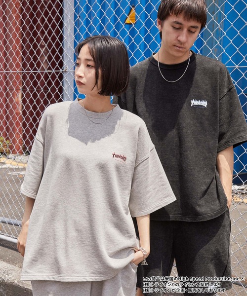 THRASHER/スラッシャー 別注 セットアップ ヴィテージ加工スノー