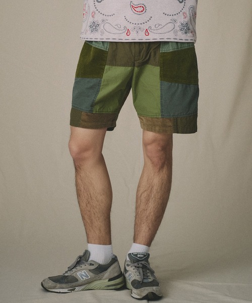 A エース　パッチワーク　チノショーツ USA製 ENGINEERED GARMENTS パッチワーク チノ ショーツ - メルカリ