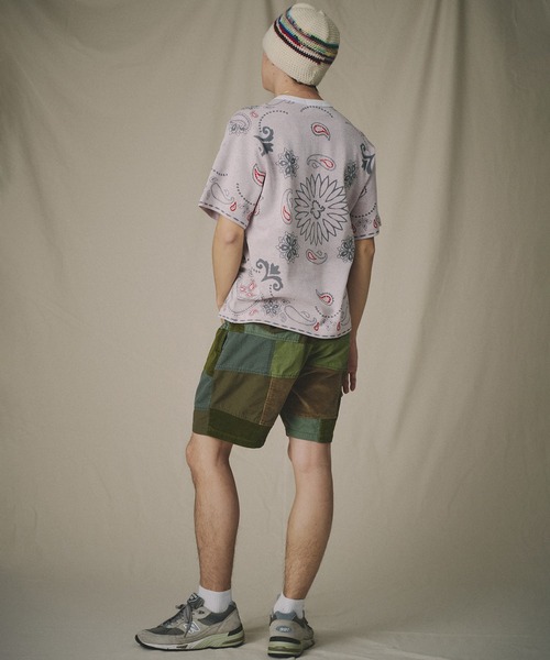 Universal Style Wear(ユニバーサルスタイルウェア)の「Universal Style Wear パッチワーク ショーツ(チノパンツ・メンズ・ブラック/カーキ/オフホワイト/ベージュ・MEDIUM/LARGE/X-LARGE)」の8枚目の写真