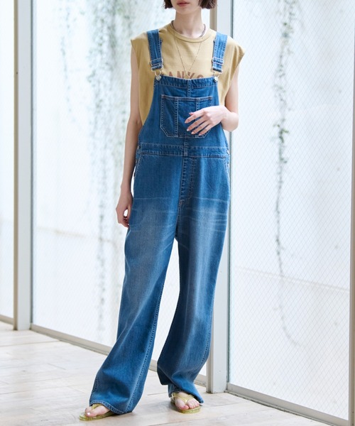 送料関税込み☆ JEANS ロゴ デニム サロペット 8（eight） オーバーオール サロペット デニム メンズ