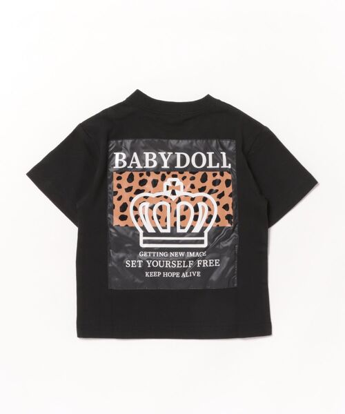 BABYDOLL(ベビードール)の「【綿100%】親子お揃い ヒョウ柄Tシャツ 0587K(Tシャツ/カットソー・キッズ・ホワイト/ブラック・90cm/100cm/110cm/120cm/130cm/140cm/150cm/80cm)」の3枚目の写真