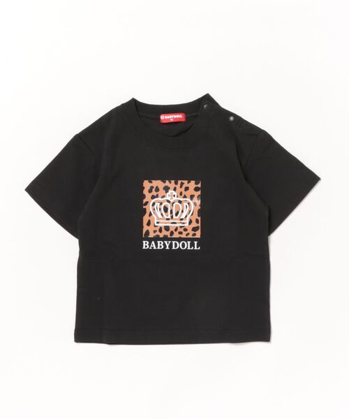 BABYDOLL(ベビードール)の「【綿100%】親子お揃い ヒョウ柄Tシャツ 0587K(Tシャツ/カットソー・キッズ・ホワイト/ブラック・90cm/100cm/110cm/120cm/130cm/140cm/150cm/80cm)」の4枚目の写真