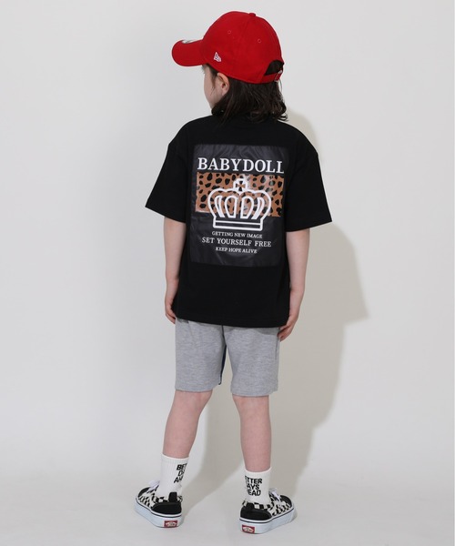 BABYDOLL(ベビードール)の「【綿100%】親子お揃い ヒョウ柄Tシャツ 0587K(Tシャツ/カットソー・キッズ・ホワイト/ブラック・90cm/100cm/110cm/120cm/130cm/140cm/150cm/80cm)」の9枚目の写真
