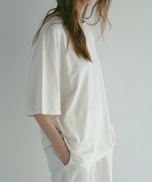 three dots パウダリーコットンTee（Tシャツ/カットソー）｜ETRE