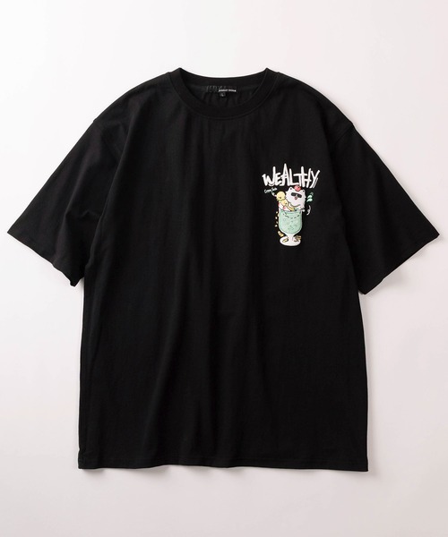 make a ray!（メイク ア レイ！）の「【82】CAT & BONE 発泡プリントTシャツ/バックプリント/オーバーサイズ（Tシャツ/カットソー・メンズ・ブラック系その他/ホワイト系その他2/ブラック系その他3/ブラック/ブラック系その他2/ホワイト/ホワイト系その他/ホワイト系その他3・M/L）」の11枚目の写真