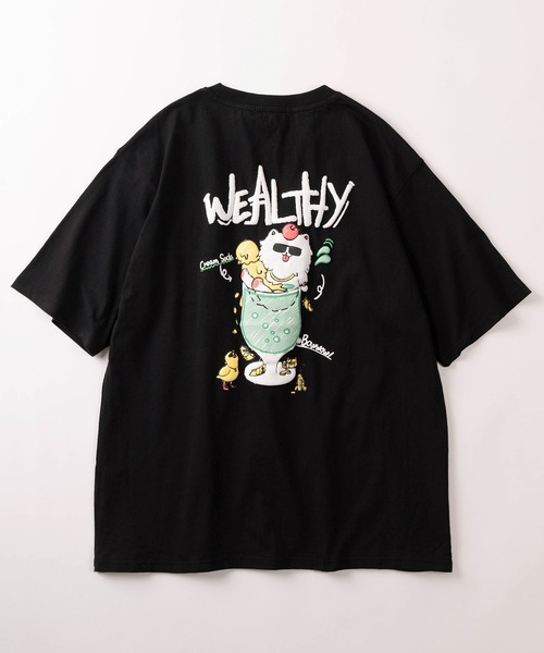 make a ray!（メイク ア レイ！）の「【82】CAT & BONE 発泡プリントTシャツ/バックプリント/オーバーサイズ（Tシャツ/カットソー・メンズ・ブラック系その他/ホワイト系その他2/ブラック系その他3/ブラック/ブラック系その他2/ホワイト/ホワイト系その他/ホワイト系その他3・M/L）」の12枚目の写真