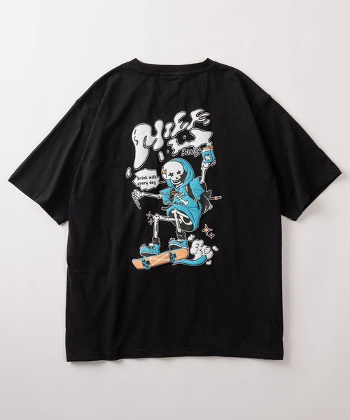 make a ray!（メイク ア レイ！）の「【82】CAT & BONE 発泡プリントTシャツ/バックプリント/オーバーサイズ（Tシャツ/カットソー・メンズ・ブラック系その他/ホワイト系その他2/ブラック系その他3/ブラック/ブラック系その他2/ホワイト/ホワイト系その他/ホワイト系その他3・M/L）」の16枚目の写真