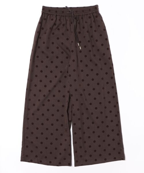 INTERPLANET（インタープラネット）の「Ｐツイルフロッキードットパンツ（その他パンツ・レディース・グレー/ブラウン/ブラック・FREE）」の4枚目の写真