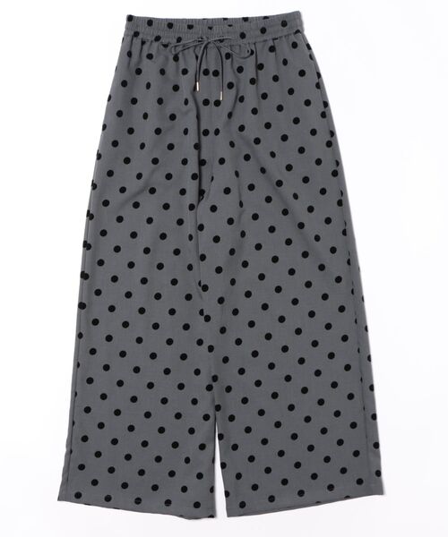 INTERPLANET（インタープラネット）の「Ｐツイルフロッキードットパンツ（その他パンツ・レディース・グレー/ブラウン/ブラック・FREE）」の5枚目の写真