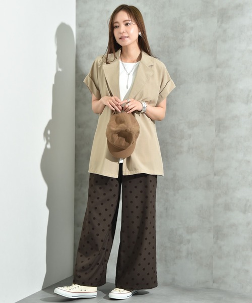 INTERPLANET（インタープラネット）の「Ｐツイルフロッキードットパンツ（その他パンツ・レディース・グレー/ブラウン/ブラック・FREE）」の11枚目の写真