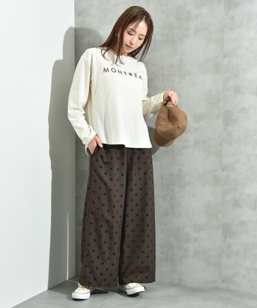 INTERPLANET（インタープラネット）の「Ｐツイルフロッキードットパンツ（その他パンツ・レディース・グレー/ブラウン/ブラック・FREE）」の14枚目の写真