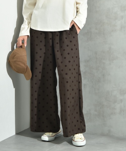 INTERPLANET（インタープラネット）の「Ｐツイルフロッキードットパンツ（その他パンツ・レディース・グレー/ブラウン/ブラック・FREE）」の15枚目の写真