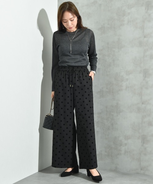 INTERPLANET（インタープラネット）の「Ｐツイルフロッキードットパンツ（その他パンツ・レディース・グレー/ブラウン/ブラック・FREE）」の20枚目の写真